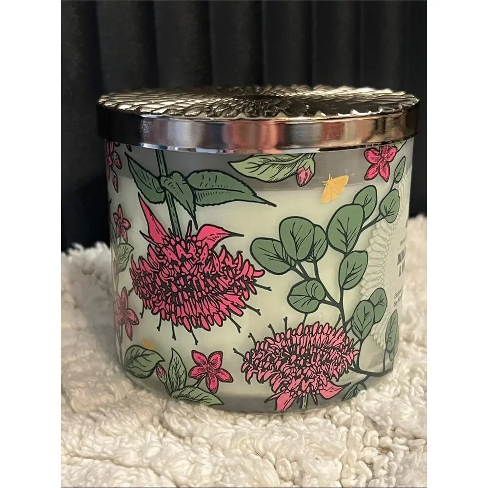 Bath & Body Works BERGAMOT & BIRCH Black Amber Soy 3-Wick Jar Candle 14.5 oz